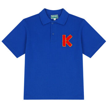 Boys Blue Logo Polo Shirt